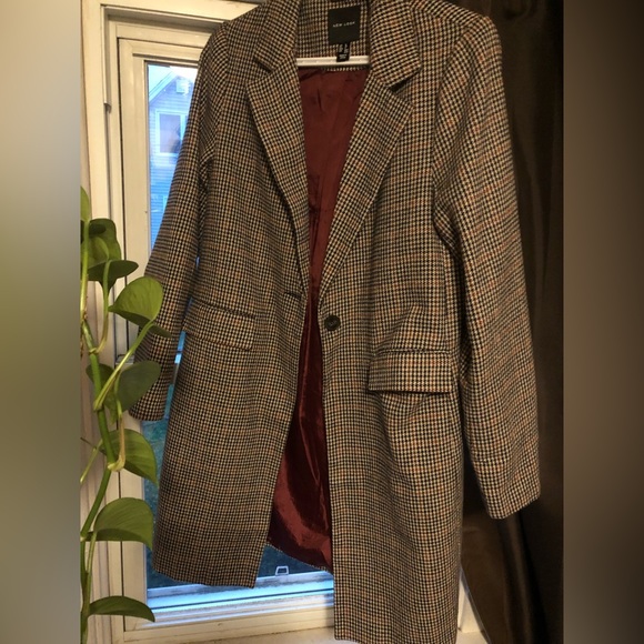 SOLD ASOS New Look Check Blazer Coat - Picture 3 of 6